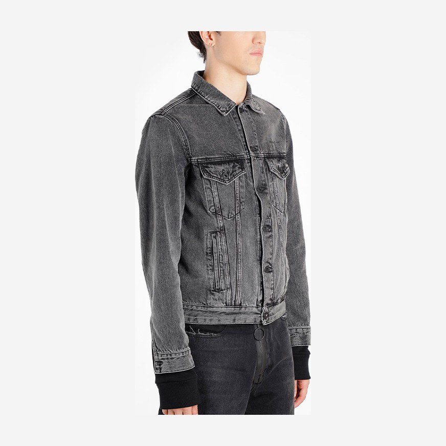 OFF-WHITE SS19 Classic Arrow Print Denim Jacket