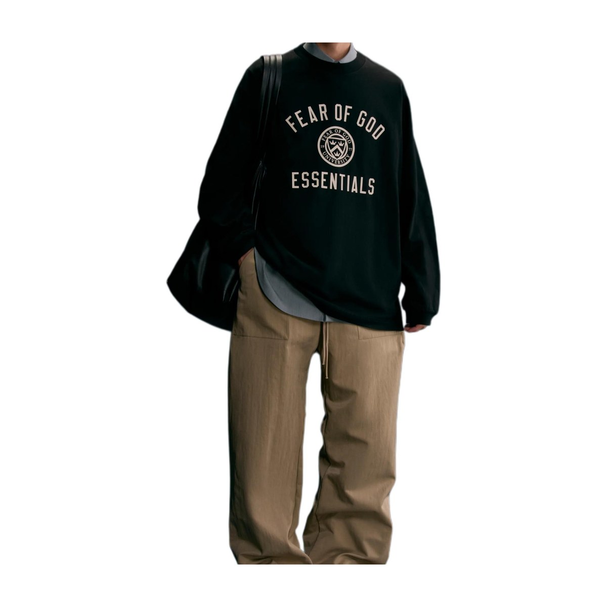 Fear of God Essentials Jersey Long Sleeve Tee Black