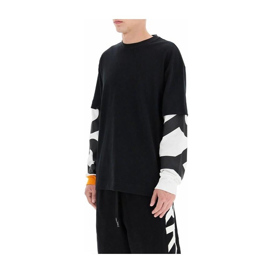 Burberry Logo Print Long Sleeve T-Shirt Black