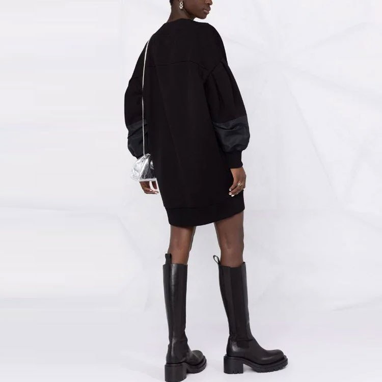 Alexander McQueen V-Neck Sweater Dress Black