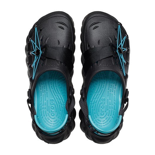 Crocs Reflective Lace-Up Clogs Black