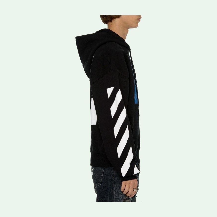 OFF-WHITE SS21 Mona Lisa Photo Print Sweatshirt Black