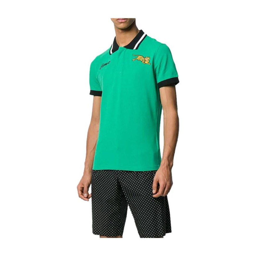 KENZO SS23 Tiger Embroidery Polo Green