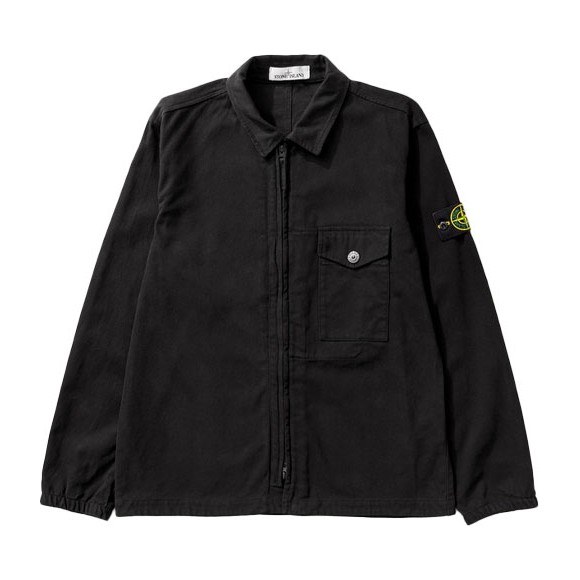 Stone Island Recycled Cotton Jacket Black