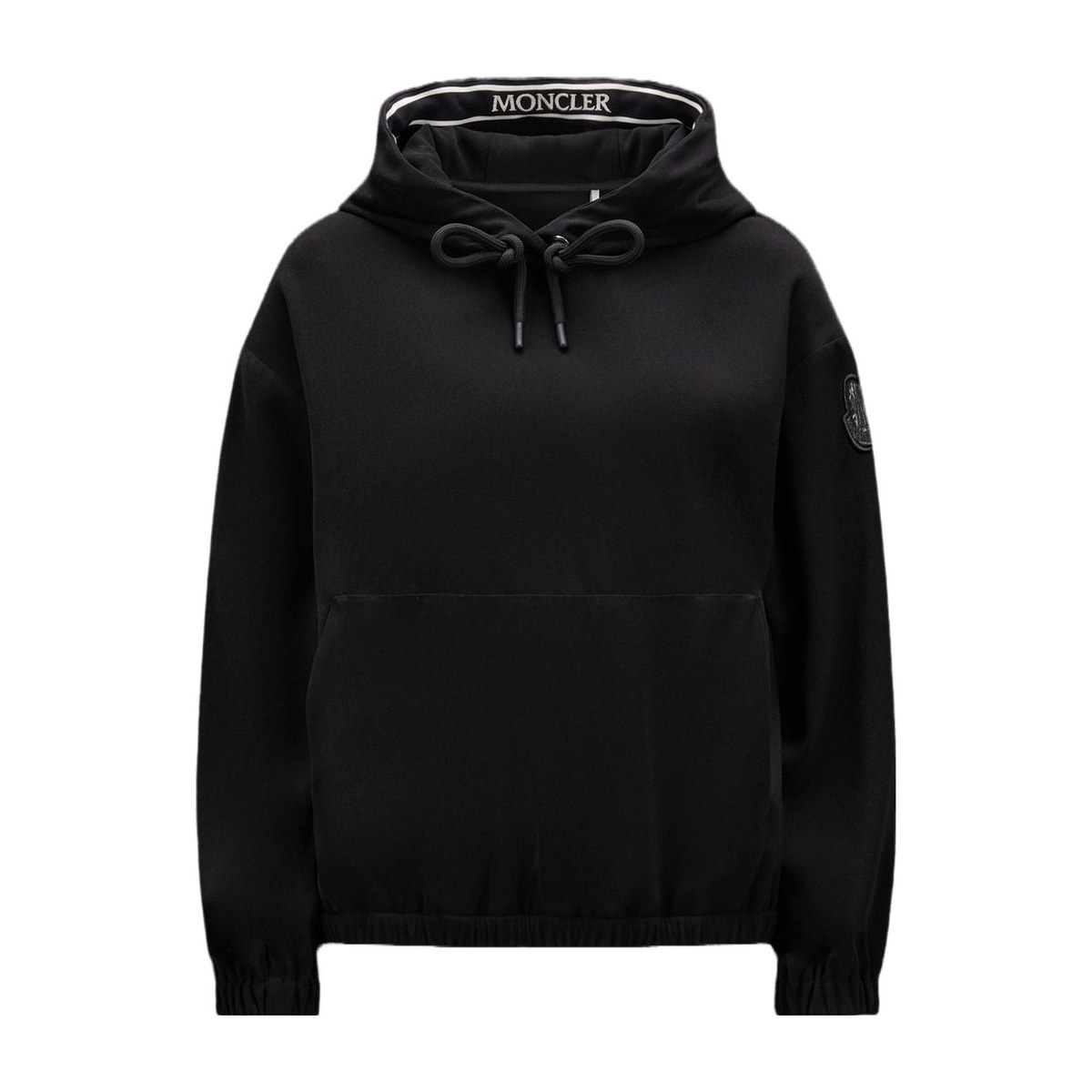 Moncler Satin Hoodie Black