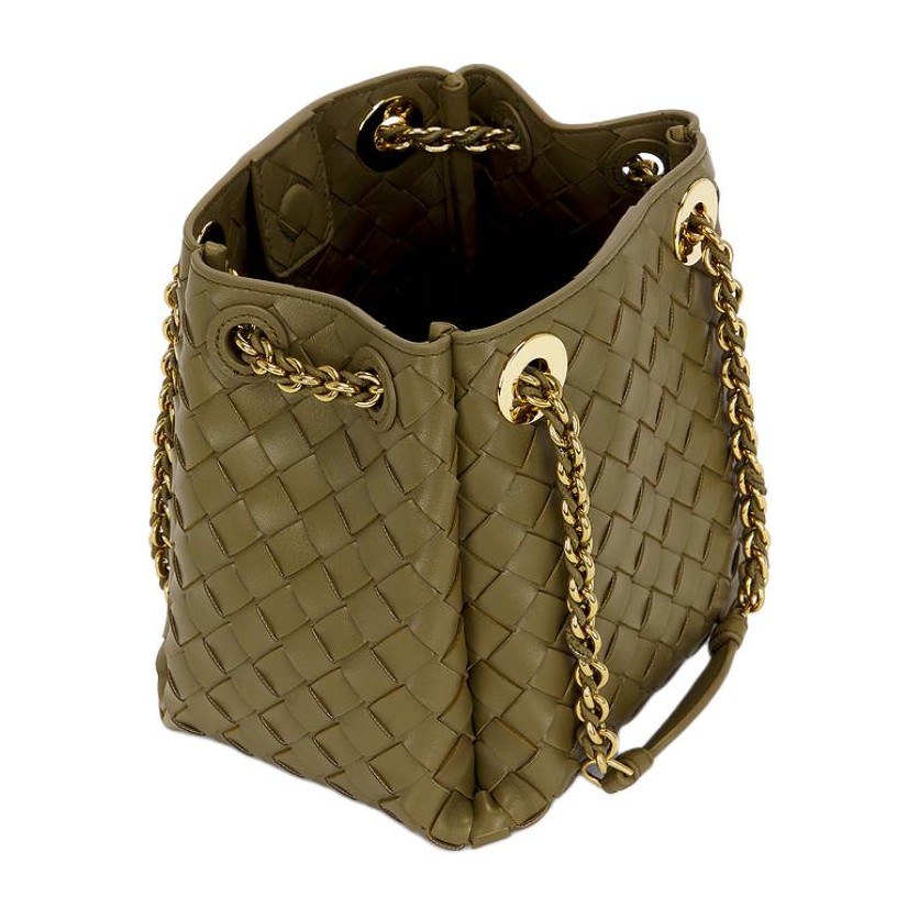 Bottega Veneta Parachute Shoulder Bag Green