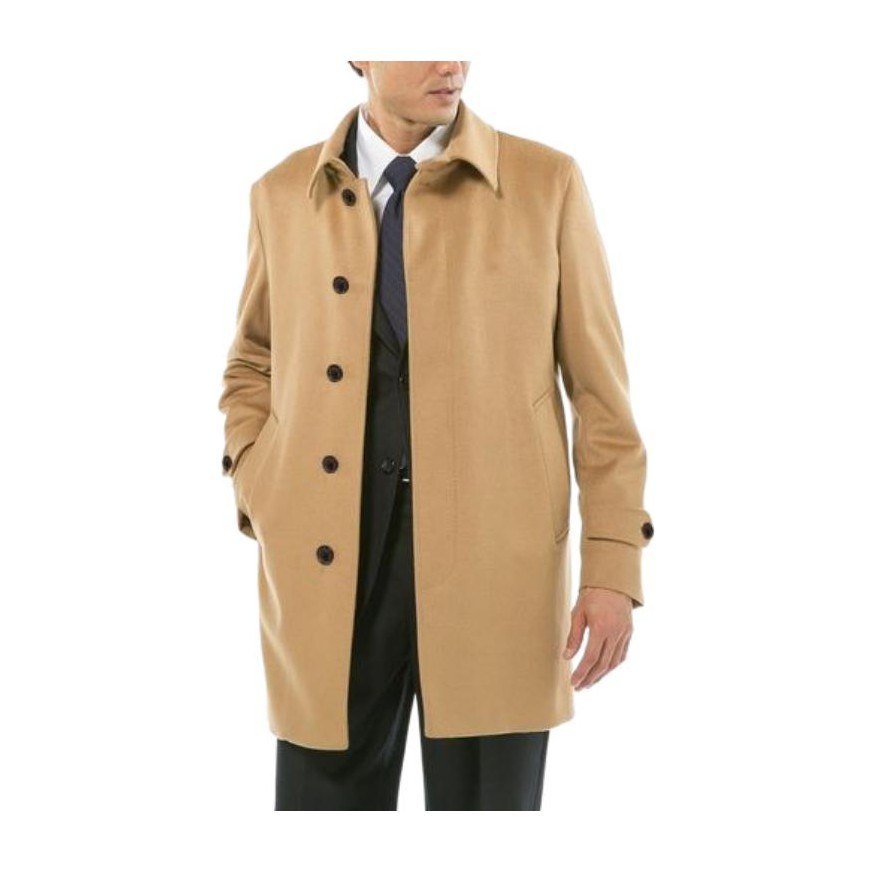 Burberry Wool Single-Breasted Coat Camel