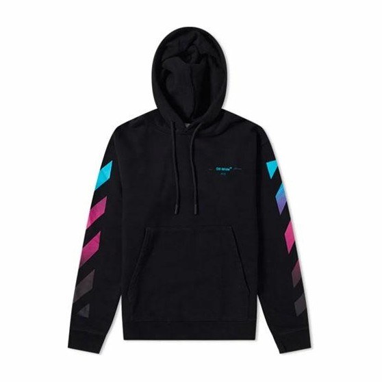 OFF-WHITE AW18 Gradient Hoodie Black