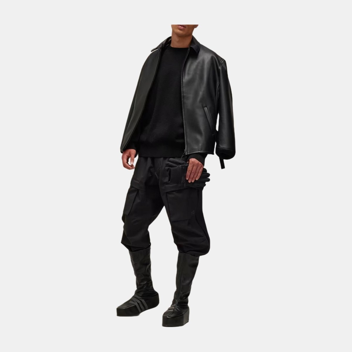 Y-3 Logo Knit Crew Sweatshirt
