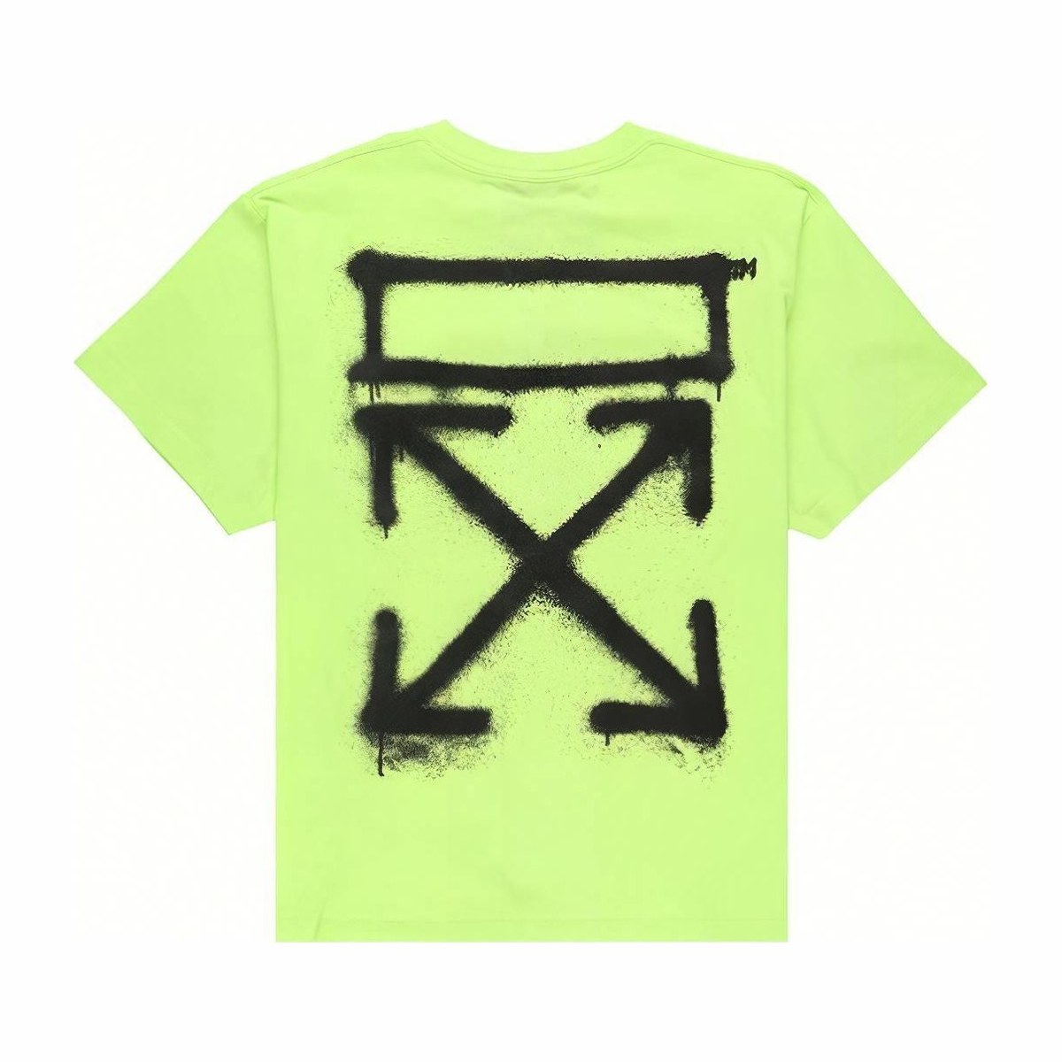 OFF-WHITE SS20 Paint Arrow T-Shirt Fluorescent Green