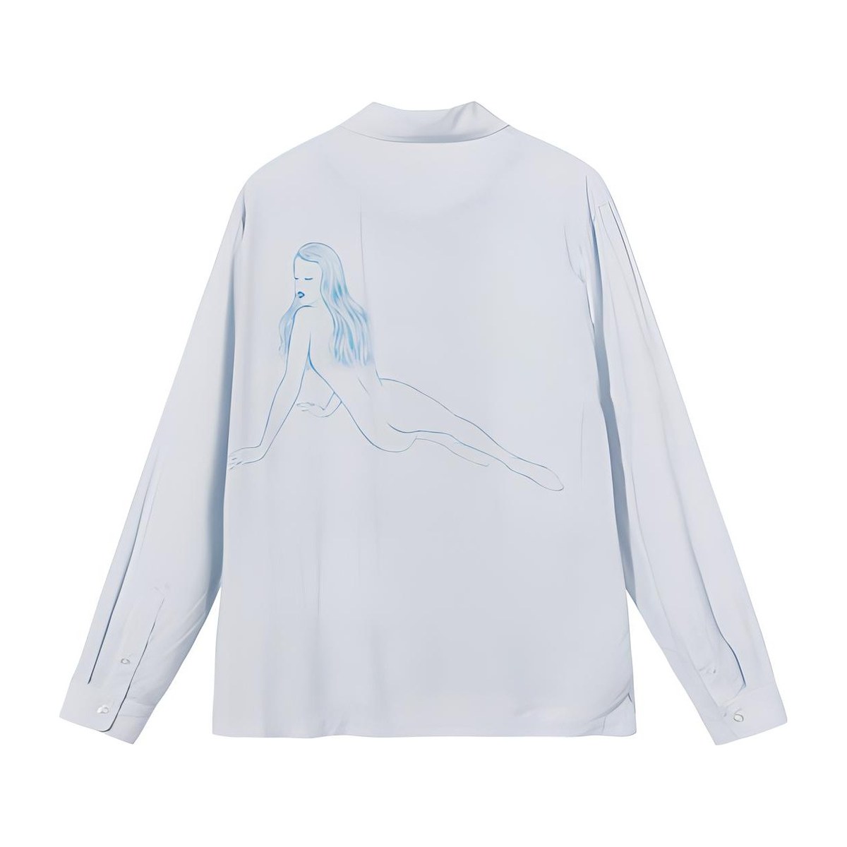 Stussy Long Sleeve Shirt Light Grey