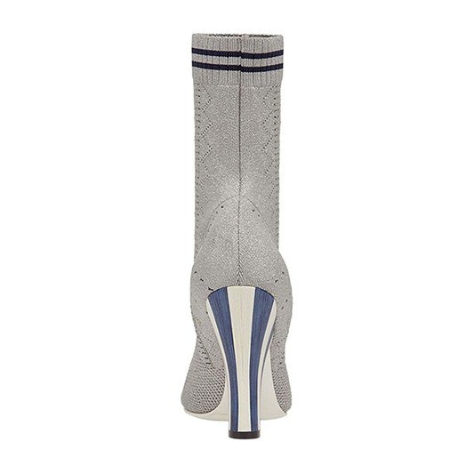 Fendi Knit Fashion Ankle Boots Grey
