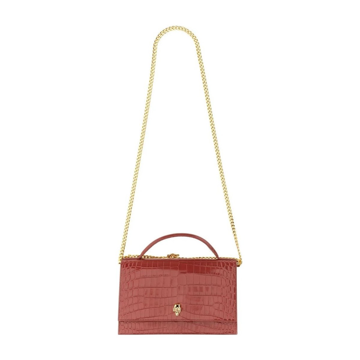 Alexander McQueen Skull Embossed Calfskin Bag