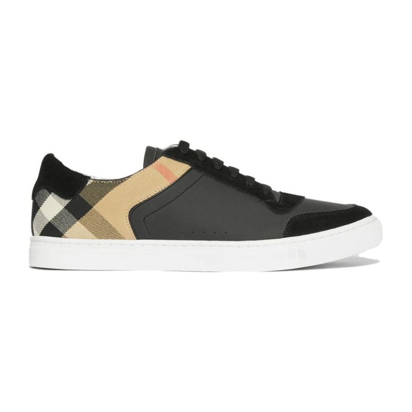 Burberry House Leather Sneakers Black Brown