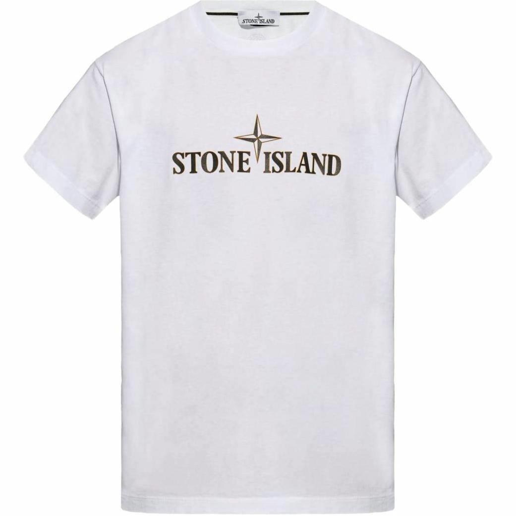 Stone Island FW24 Logo Crewneck T-Shirt White
