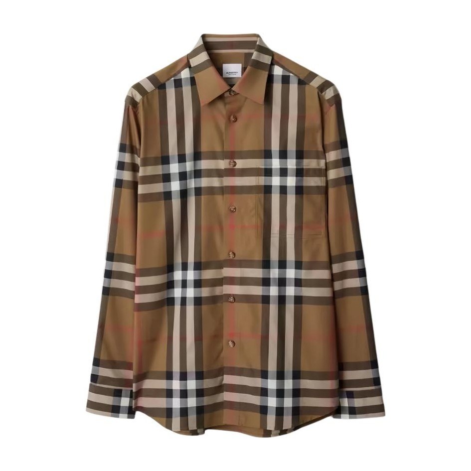 Burberry Check Shirt Brown