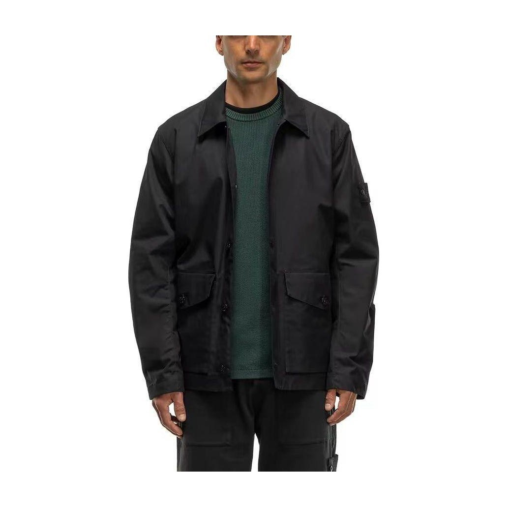Stone Island Ghost Pieces Black Label Long Sleeve Polo Jacket
