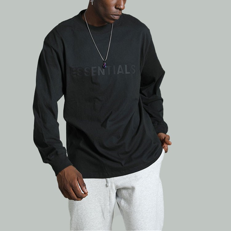 Fear of God Essentials FW20 Logo Long Sleeve T-Shirt Black