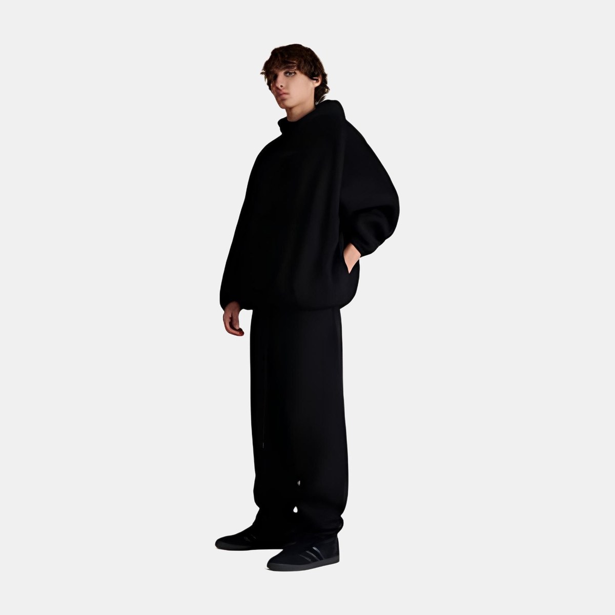 Fear of God Essentials Jet Black Pullover Hoodie