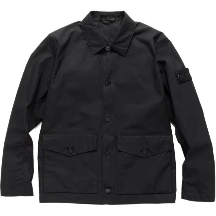 Stone Island Ghost Pieces Black Label Long Sleeve Polo Jacket