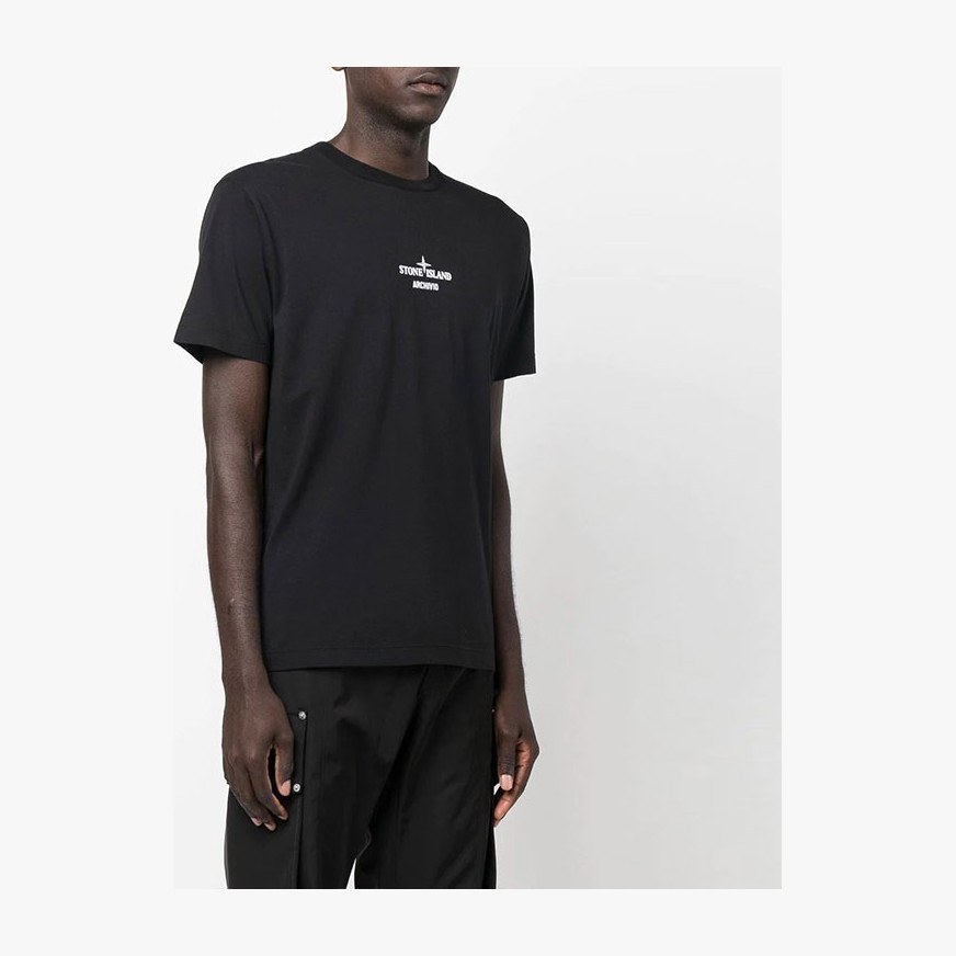 Stone Island FW22 Logo Print T-Shirt Black