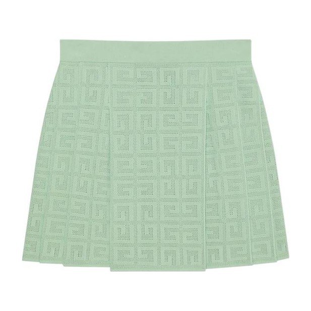 Givenchy SS22 Pleated Skirt Green
