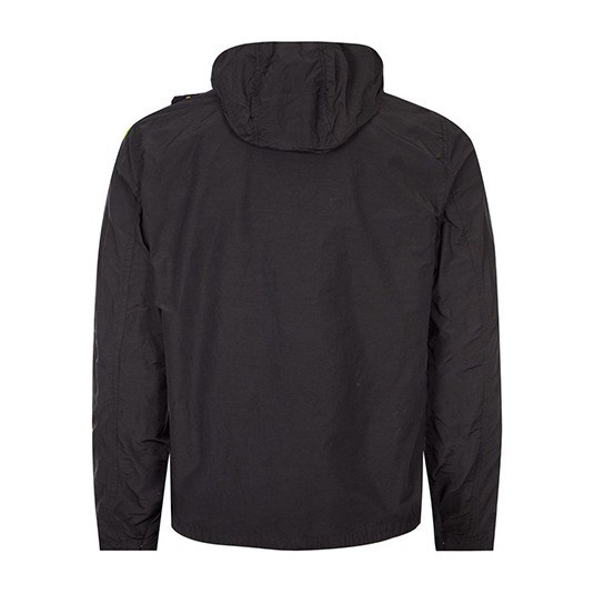 Stone Island SS21 Logo Print Hooded Jacket Black