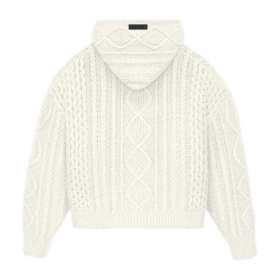 Fear of God Essentials Cable Knit Hoodie Cloud Dancer