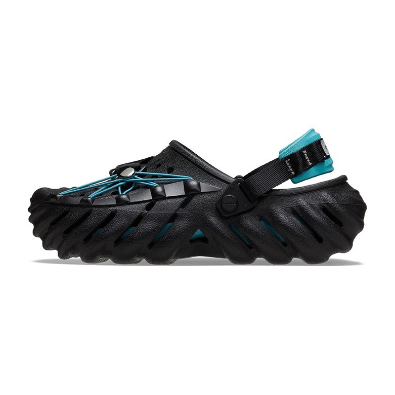 Crocs Reflective Lace-Up Clogs Black