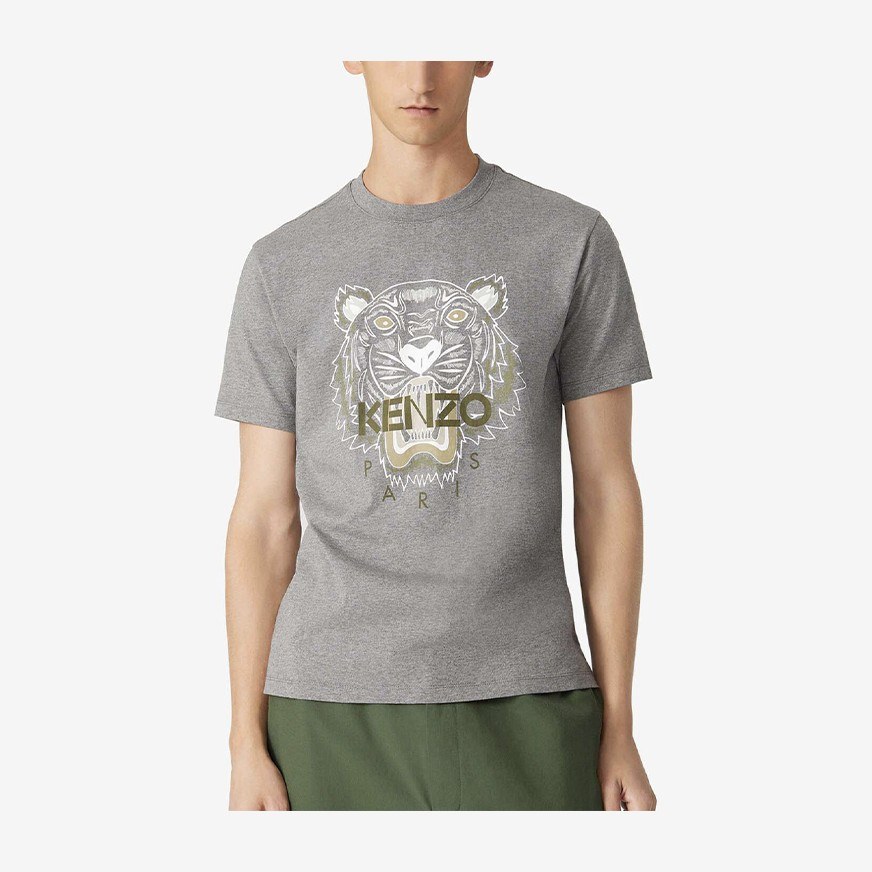 KENZO Tiger Print T-Shirt Grey