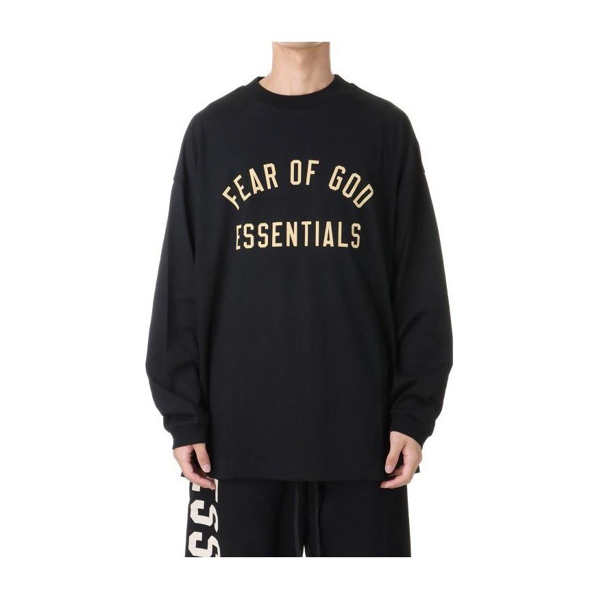 Fear of God Essentials Jersey Long Sleeve Tee Obsidian Black