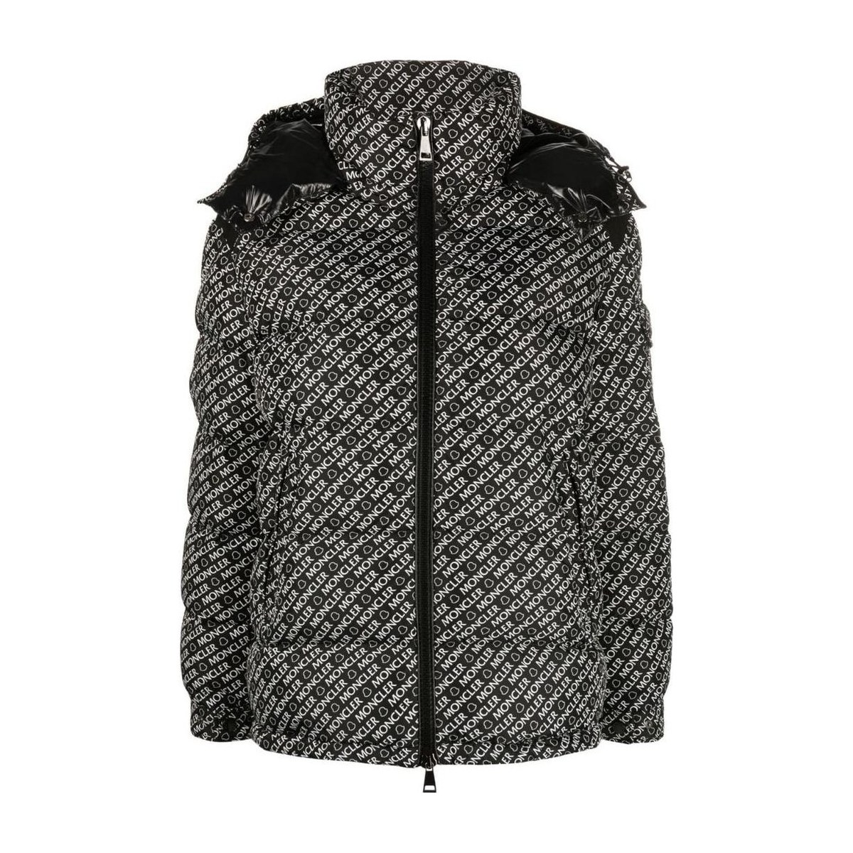 Moncler SS22 Logo Puffer Jacket Black