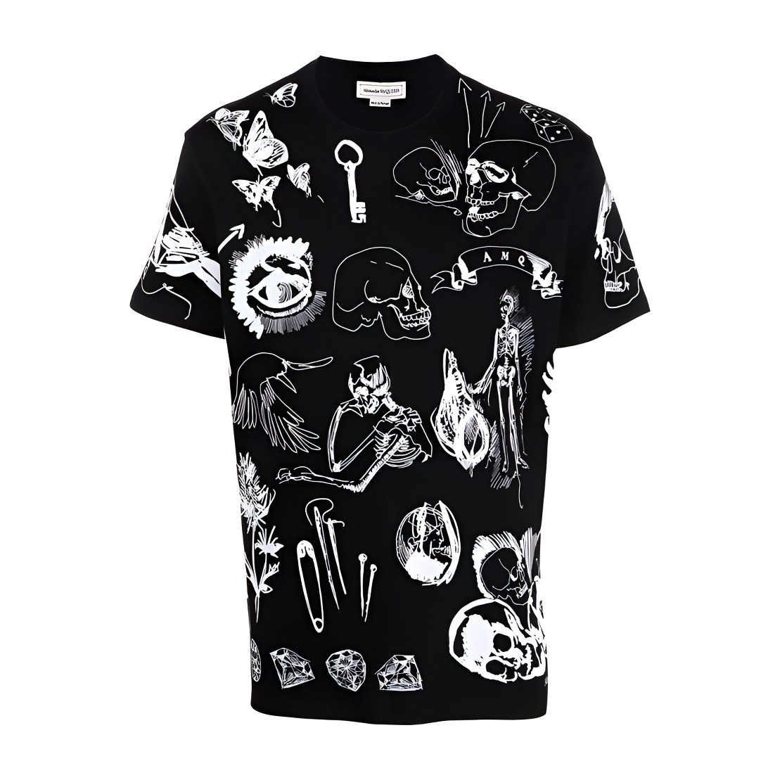 Alexander McQueen Printed Skull T-Shirt Black