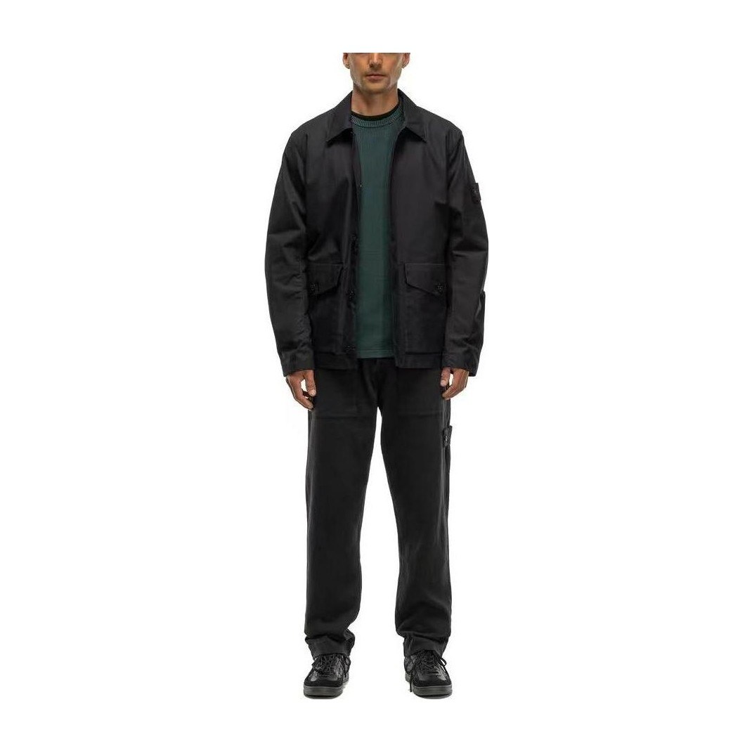 Stone Island Ghost Pieces Black Label Long Sleeve Polo Jacket