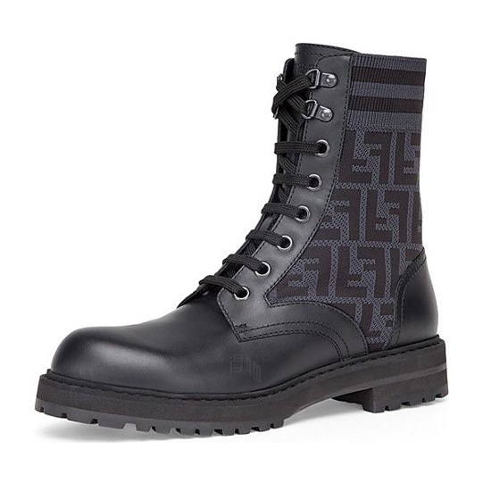 Fendi Leather Ankle Boots Black