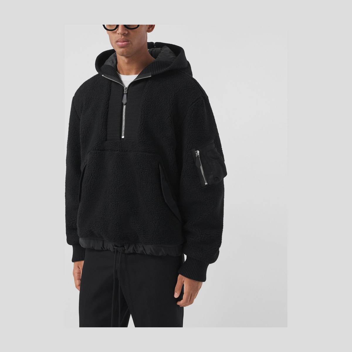 Burberry Logo Hoodie Black
