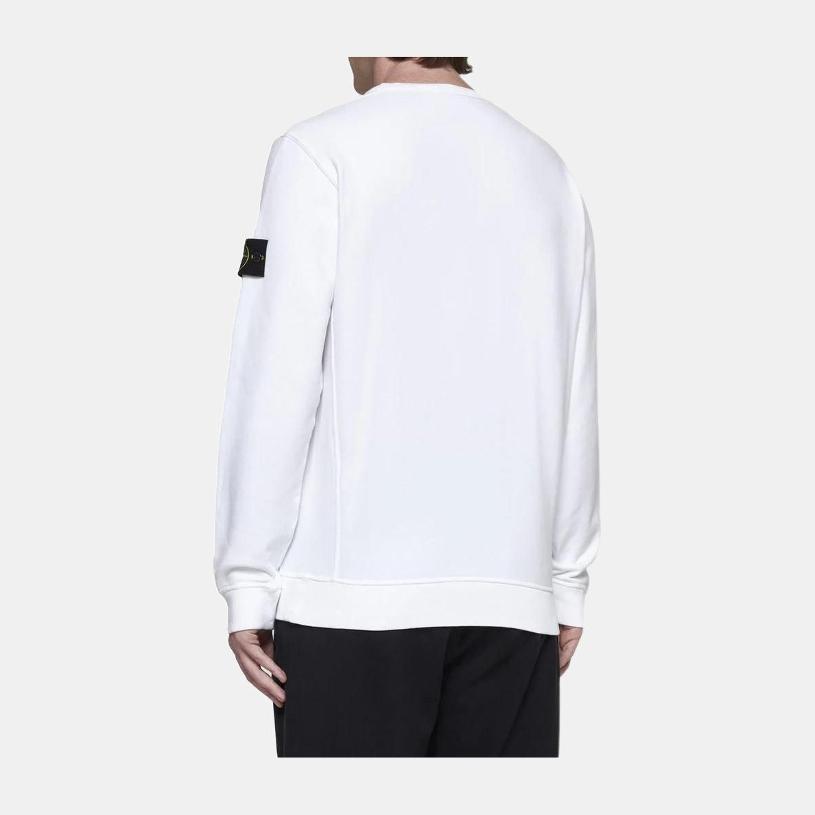 Stone Island Logo Crewneck Sweatshirt White