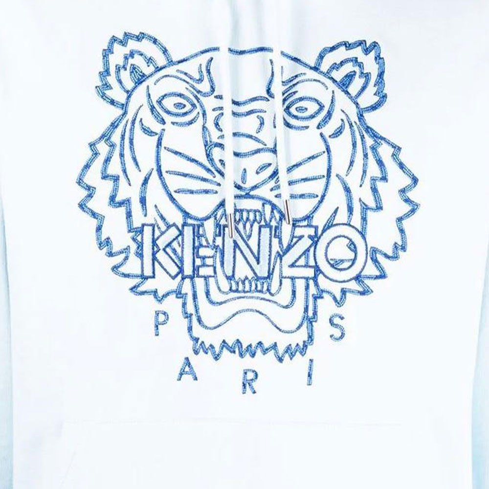 KENZO Embroidered Tiger Hoodie Blue