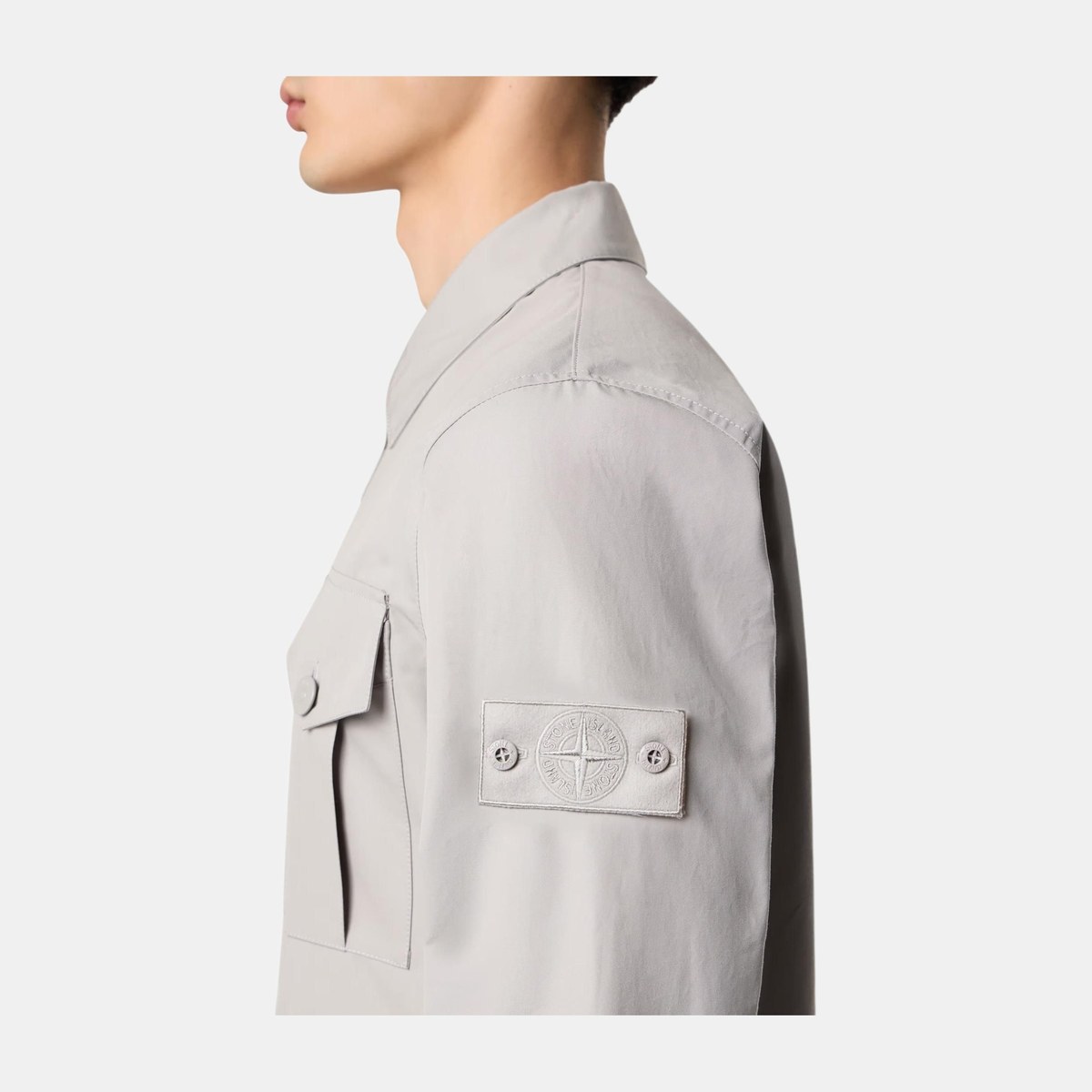 Stone Island Long Sleeve Jacket Gray White
