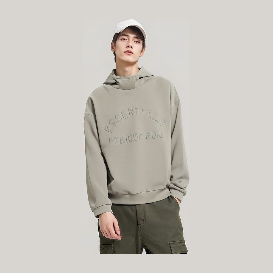 Fear of God Essentials Nylon Fleece Hoodie Seal Gray