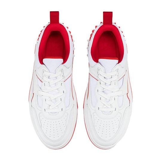 CL Platinum Low Top Sneakers White Red