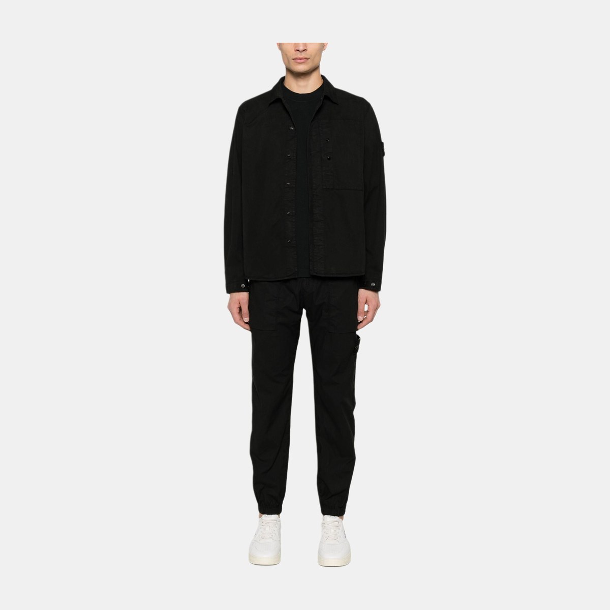 Stone Island SS25 Black Shirt Jacket
