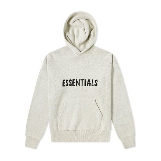 Fear of God Essentials Knit Hoody Light Heather Oatmeal