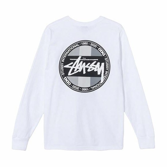 Stussy x CDG 40th Anniversary Logo Long Sleeve Tee
