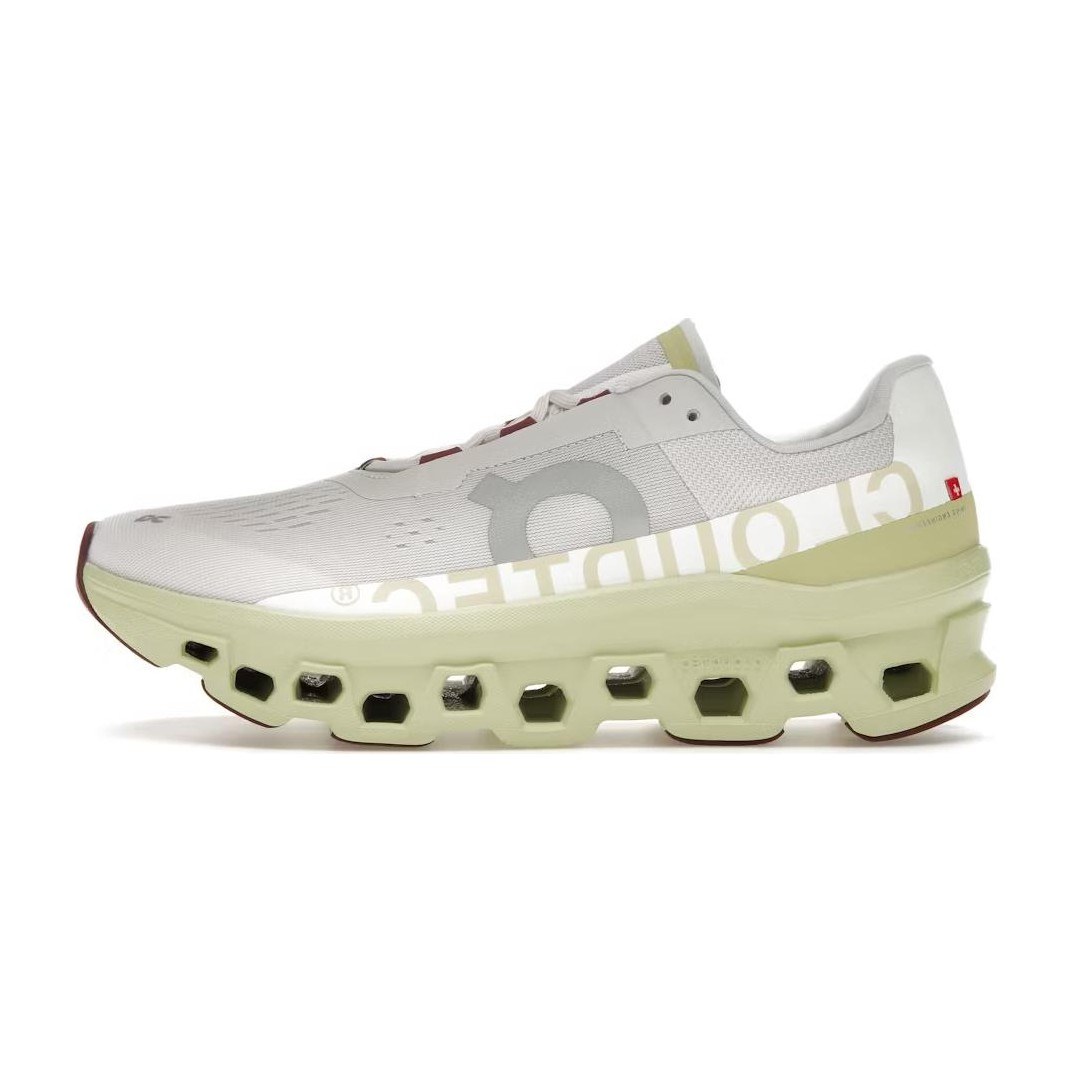 On Cloudmonster White Yellow