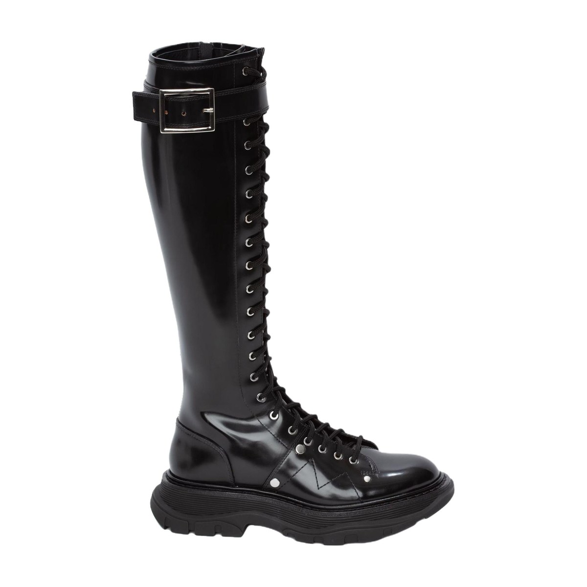 Alexander McQueen Tread High Boots Black