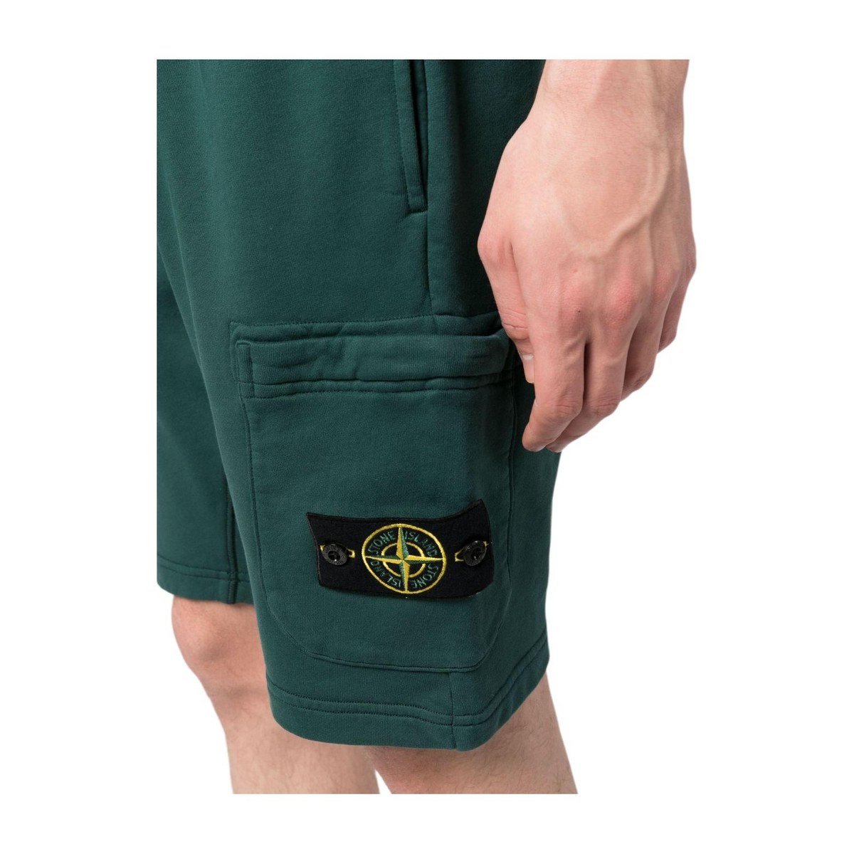 Stone Island Slim Fit Logo Shorts Green