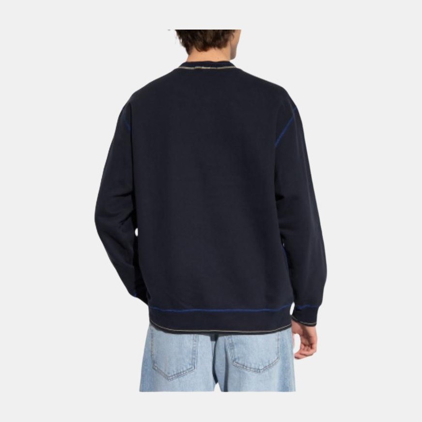 Stone Island Logo Crewneck Sweatshirt Blue