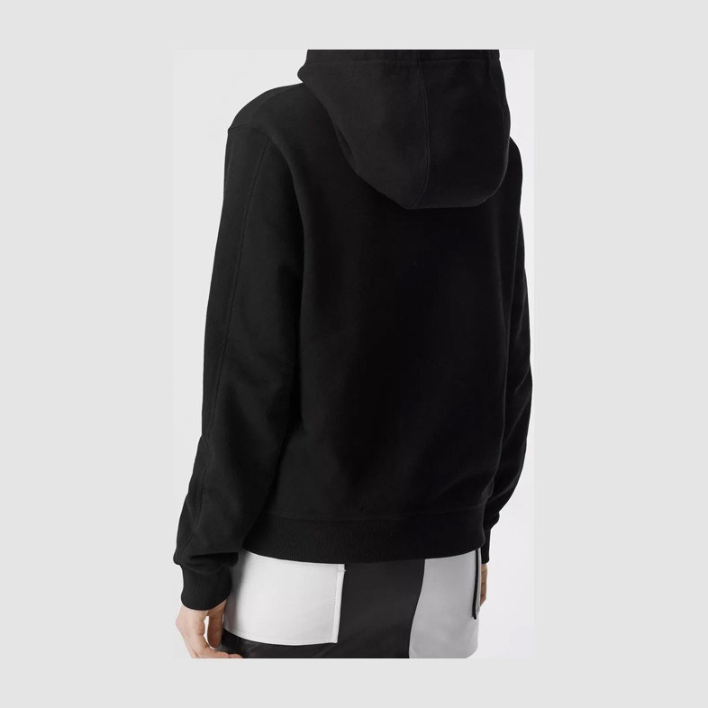 Burberry Embroidered Logo Hoodie Black