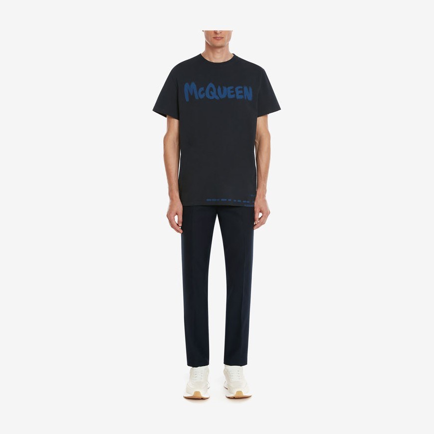 Alexander McQueen SS22 Logo T-Shirt Navy